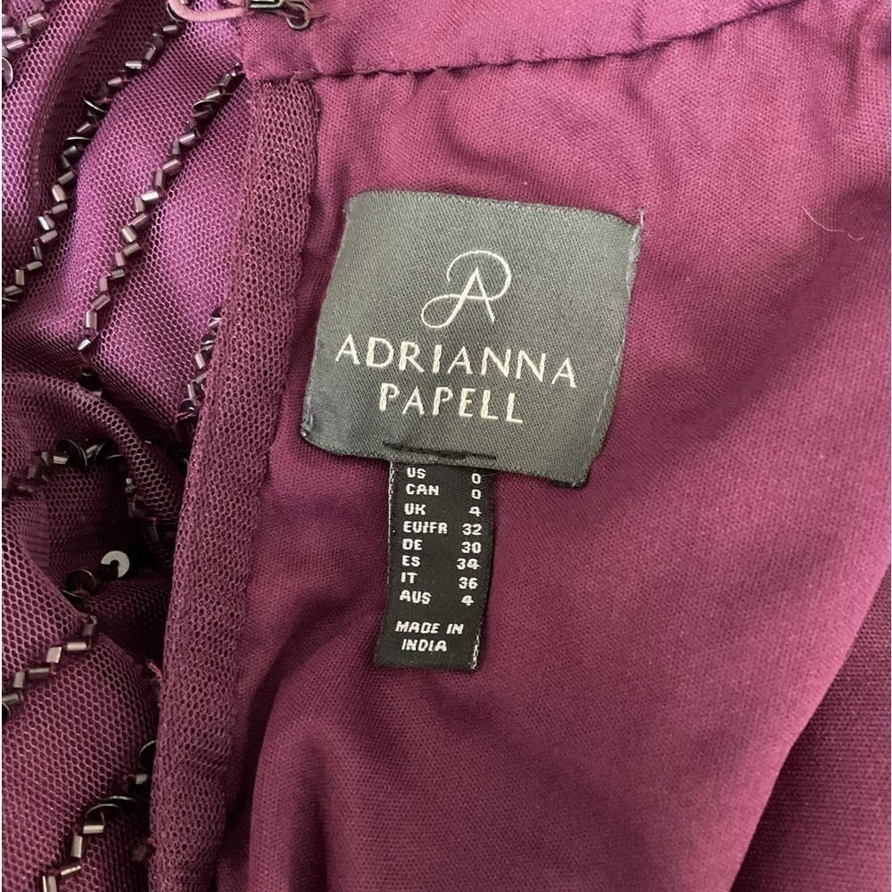 Adrianna Papell ART DECO BEADED BLOUSON DRESS WITH HALTER NECKLINE size 0 D106 - Picture 11 of 12